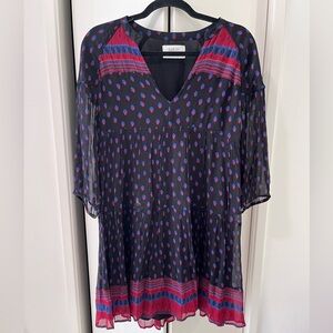 Black and Pink Polka Dot Dress